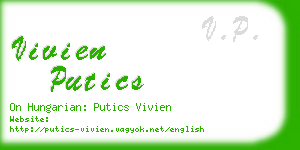 vivien putics business card